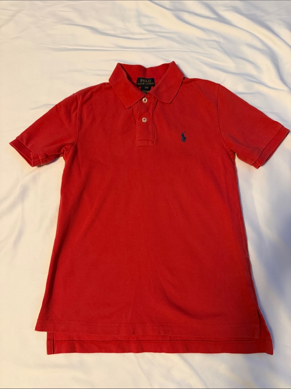 Boys Polo by Ralph Lauren Classic Red Polo with Navy Pony